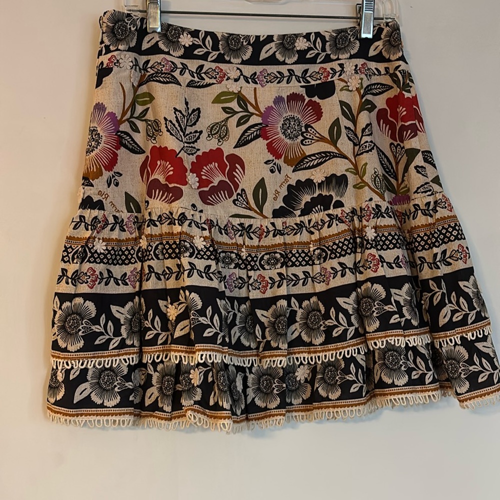 Farm Rio romantic gardens mini skirt